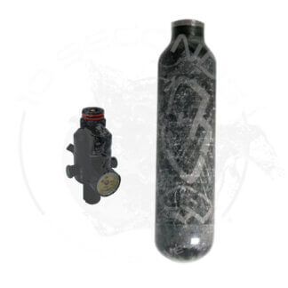 Armotech Luftflasche 300 bar, 0,25 Liter Composite + Totem Air Regulator Pro Swivel